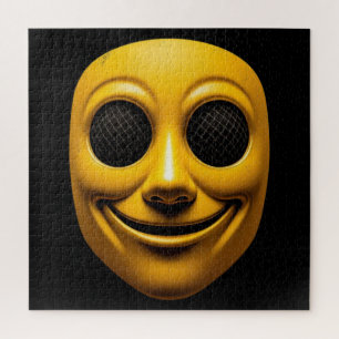 Puzzle Máscara sonriente amarilla