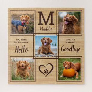 Puzzle Mascota Mascota memorial personalizado Pérdida 5 C