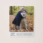 Puzzle Mascota perfecto Mejor amigos Nombres personalizad<br><div class="desc">Añade tu propia foto de ti y de tu mejor amigo en este lindo y simple rompecabezas personalizado de "mejores amigos".</div>