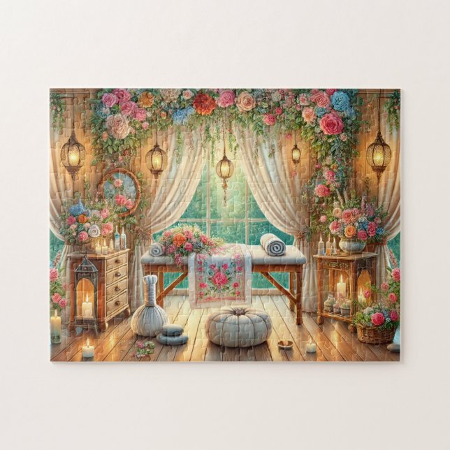 Puzzle Massage Retreat Bloom & Balance Spa Garden View (Horizontal)