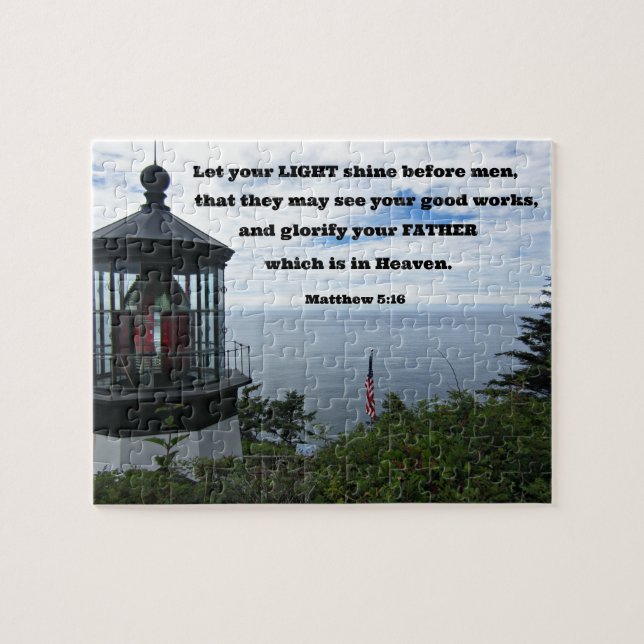 Puzzle Mateo 5:16 Deja que tu luz brille antes que los ho (Horizontal)