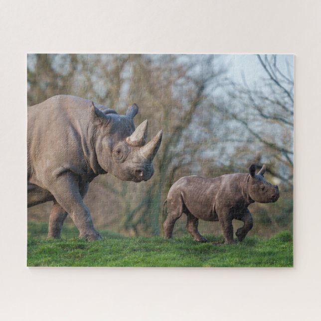 Puzzle Maternidad de Rinoceronte (Horizontal)