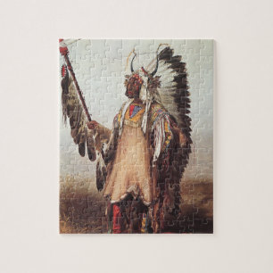 Puzzle Mato-Tope, un jefe Mandan Retrato de Karl Bodmer