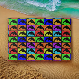 Puzzle Matriz arcoiris de delfines