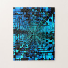 Puzzle Matriz de píxeles azules| Ilusión Vortex