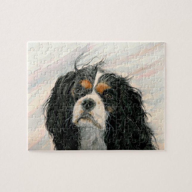 Puzzle Mattie el perro de aguas de rey Charles arrogante (Horizontal)
