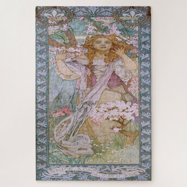 Puzzle Maude Adams como Juana de Arco por Alphonse Mucha (Vertical)