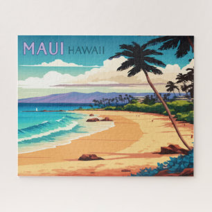 Puzzle Maui Hawaii Kaanapali Beach Vintage Retro