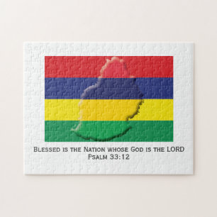 Puzzle MAURICIO  Nación bendecida  BANDERA MAURICANA