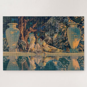 Puzzle Maxfield Parrish El Jardín de Alá 1918 Arte Fino