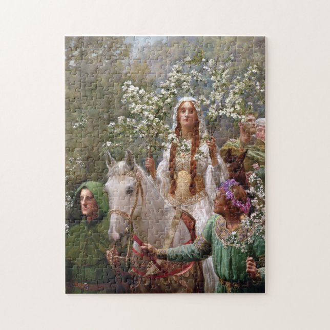 Puzzle Maying de la Reina Guinevere c. 1900 por John Coll (Vertical)
