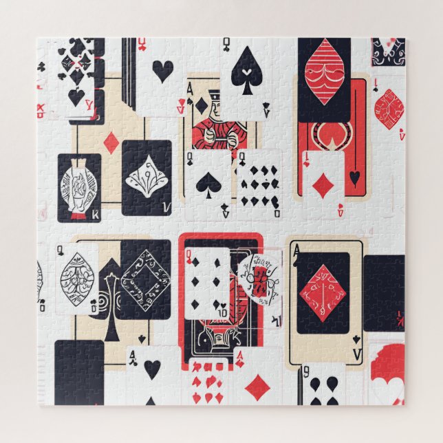Puzzle Mazo de Cartas | Abstracto Moderno (Horizontal)