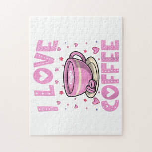 Puzzle Me encanta el café - Funny Café Drinker Caffeine A