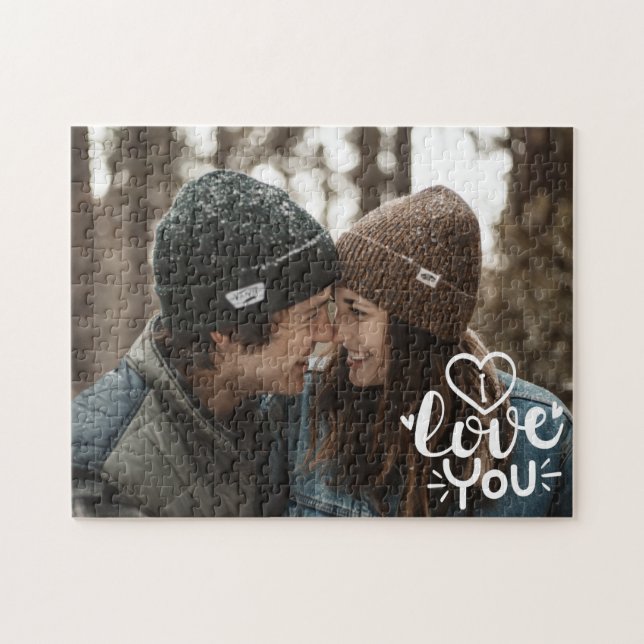 Puzzle Me encanta tu foto Personalizado overlay San Valen (Horizontal)