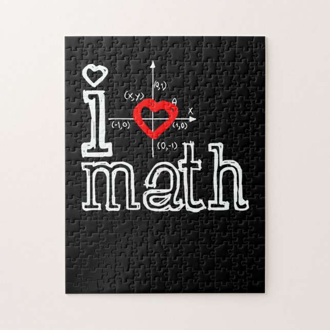 Puzzle Me encantan las matemáticas de corazón (Vertical)