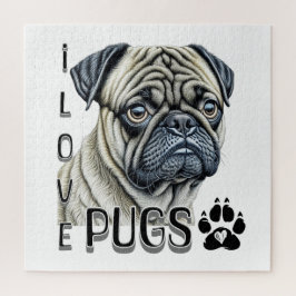 Puzzle Me encantan los Pugs | Propietarios de perros call