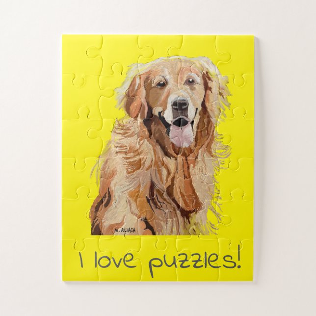 Puzzle Me encantan los puzzles, los perros hermosos y la  (Vertical)