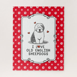 Puzzle Me encantan los viejos perros pastores ingleses (G