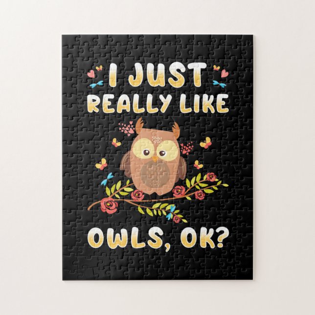Puzzle Me Gusta Realmente Lechuzas Ok (Vertical)