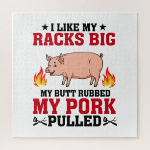 Puzzle Me Gustan Mis Costillas Grandes BBQ, Cita De Cerdo