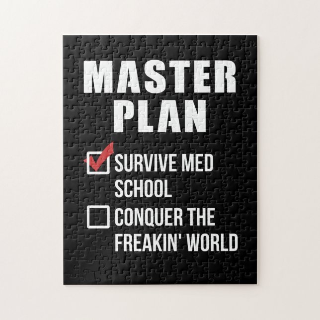 Puzzle Med School Student Graduation Master Plan (Vertical)