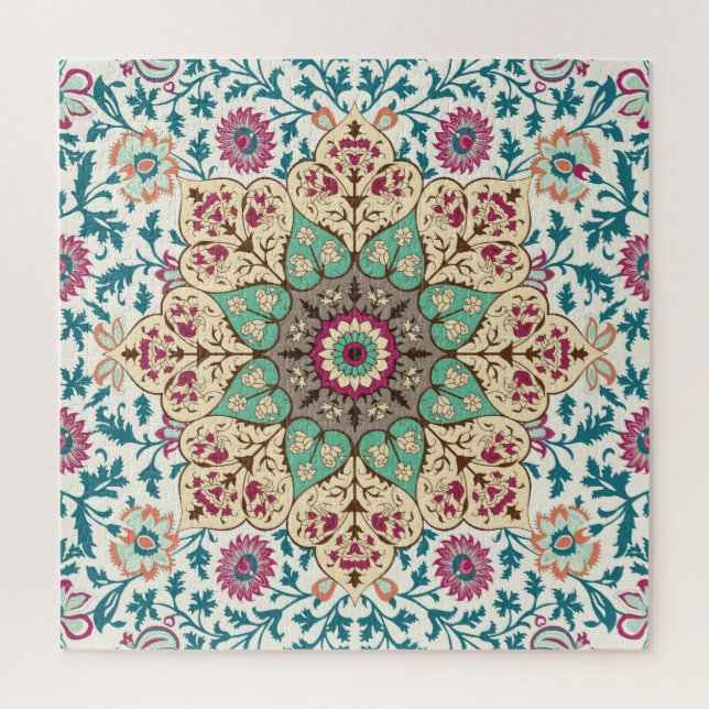 Puzzle Medallion Melange: Estilo turco multicolor (Vertical)
