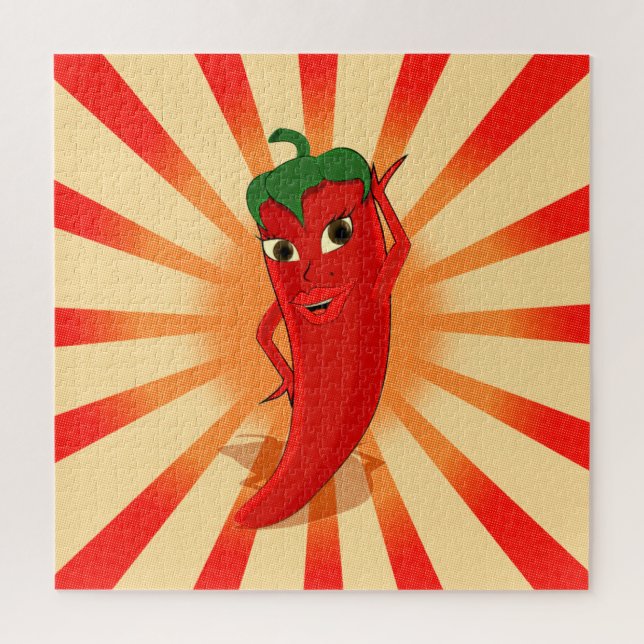 Puzzle Media impresión de tonos Red Pepper Diva (Vertical)