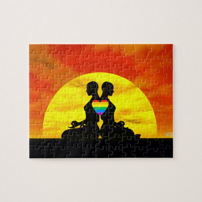 Puzzle Mediación de amor de gays lesbianas Sunset (Horizontal)