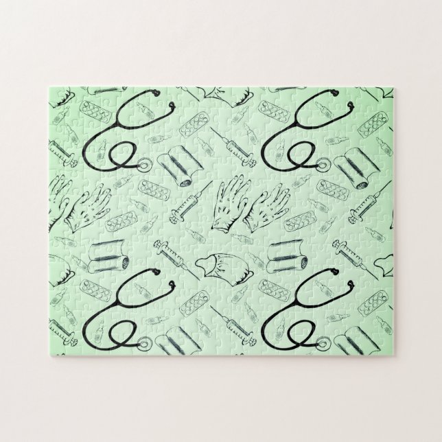 Puzzle Médica médico cirujano de origen vintage (Horizontal)