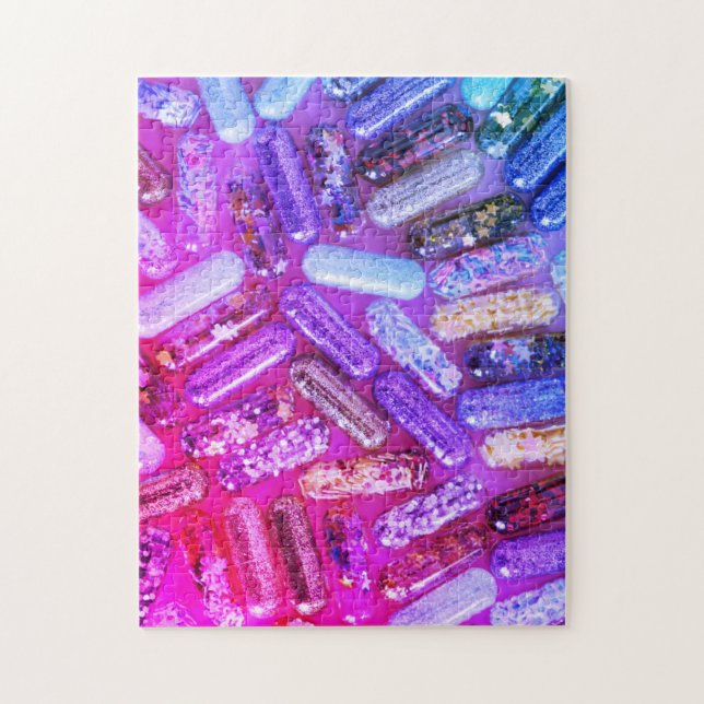 Puzzle Medicación del purpurina de la enfermera (Vertical)