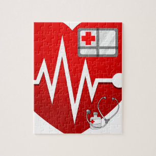 Puzzle Médico Enfermera Medicina Deportiva Paz Amor Desti