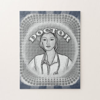Puzzle Médico femenina retro