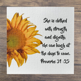 Puzzle Medio proverbios de girasol 31:25 Biblia contra Pe