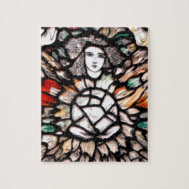 Puzzle Meditation in colors. (Vertical)