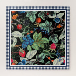 Puzzle Medley de bayas sobre Gingham campestre