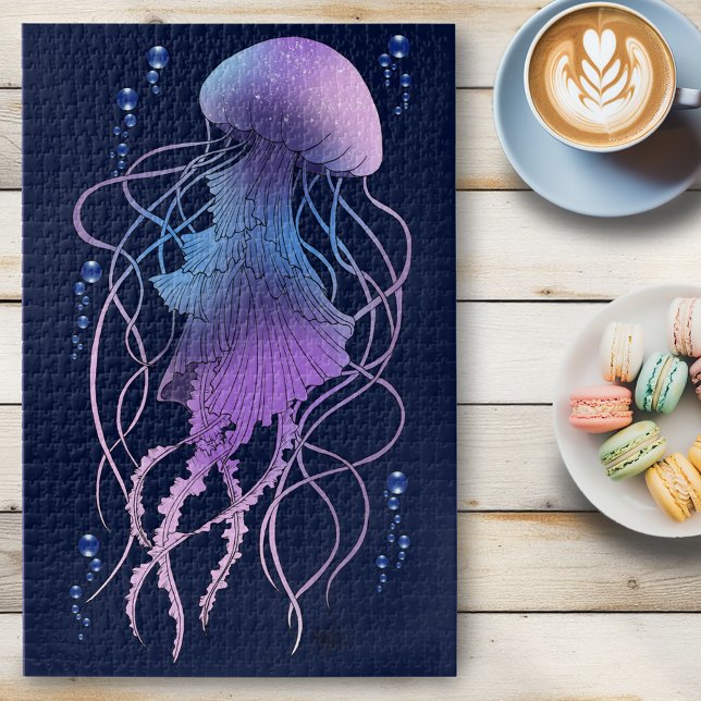 Puzzle Medusa Etérea Violeta Azul (Subido por el creador)