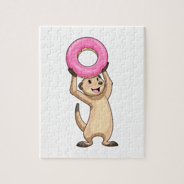 Puzzle Meerkat con Donut (Vertical)