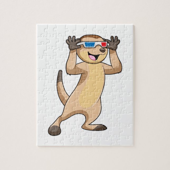 Puzzle Meerkat con gafas (Vertical)