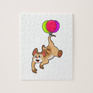 Puzzle Meerkat con globo