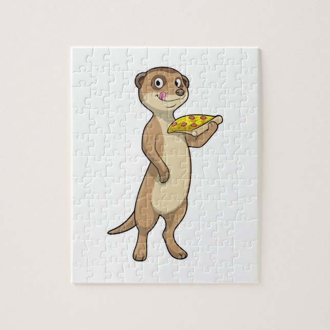 Puzzle Meerkat con pizza (Vertical)