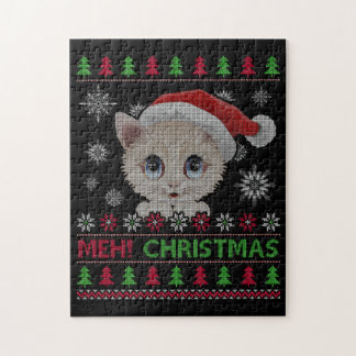 Puzzle Meh Cat Navidades TShirt