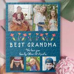 Puzzle Mejor Abuela Corta Flores Florales Fotos De Famili<br><div class="desc">Mejor Abuela Corta Flores Familia Floral 5 Fotos Puzzle. Flores dibujadas a mano y 5 fotos familiares. Crea tu propio regalo personalizado para una abuela por el Día de la Madre,  cumpleaños o Navidades.</div>