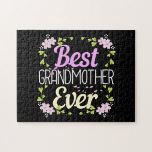 Puzzle Mejor Abuela de la Historia - Floral rosa