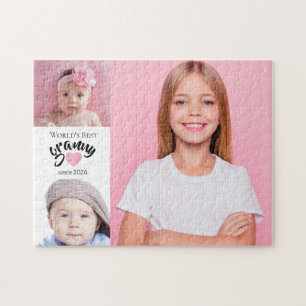 Puzzle Mejor Abuela del Mundo desde el Año 3 Foto Adorabl