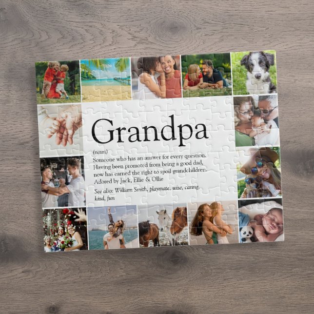 Puzzle Mejor abuelo, abuelo, papá, definición de papá 14  (Best Grandpa Grandad Papa Definition 14 Photo Jigsaw Puzzle)