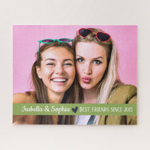 Puzzle Mejor amigo desde plantilla de foto personalizada 