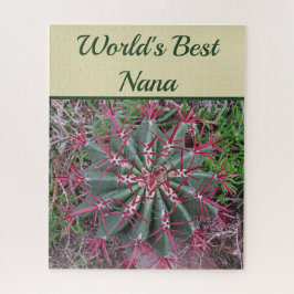 Puzzle Mejor Cactus De Barril Rojo De La Planta Del Desie