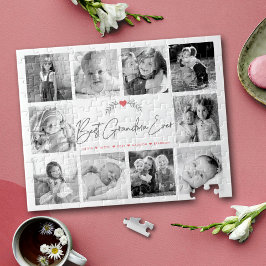 Puzzle Mejor Collage de fotos de escritura moderna de 10 