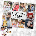 Puzzle Mejor Collage de fotos de papá<br><div class="desc">El rompecabezas de Jigsaw con Collage de fotos personalizado "Mejor Papá Nunca". Este divertido y elegante rompecabezas es la manera perfecta de mostrar recuerdos preciados. El diseño cuenta con espacio para ocho fotos, dispuestas en un borde alrededor del borde mientras se mantiene el foco en el texto significativo en el...</div>
