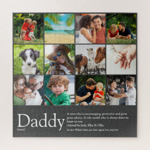 Puzzle Mejor definición de padre papá 12 fotos gris